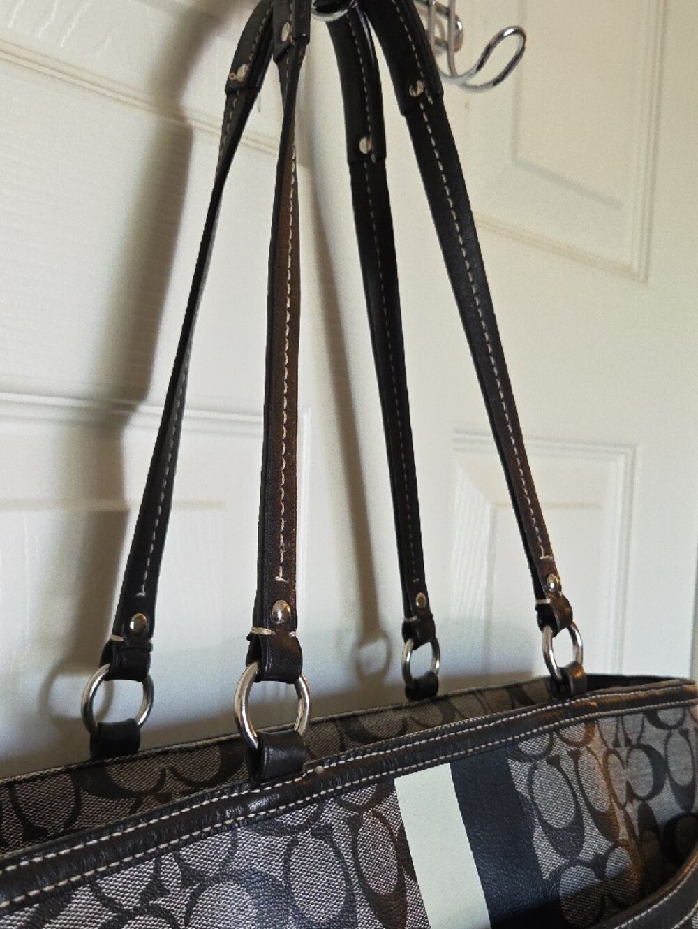 Coach Heritage Chelsea Stripe Tote Bag - Picture 10 of 16